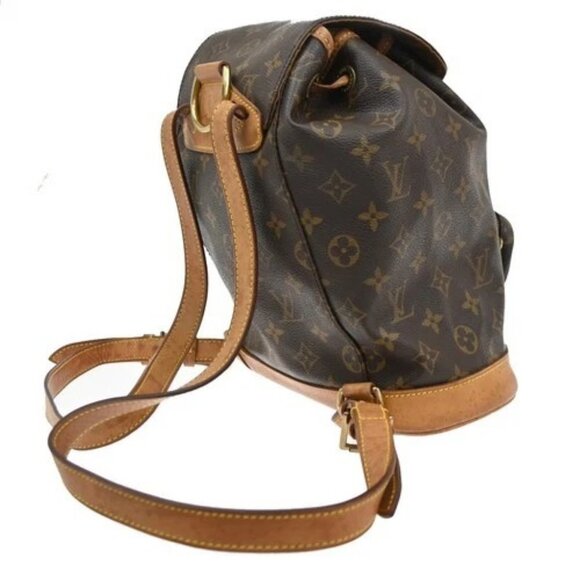 LOUIS VUITTON Montsouris MM Backpack Bag Monogram Leather Brown M51136 72CA328 main image 7
